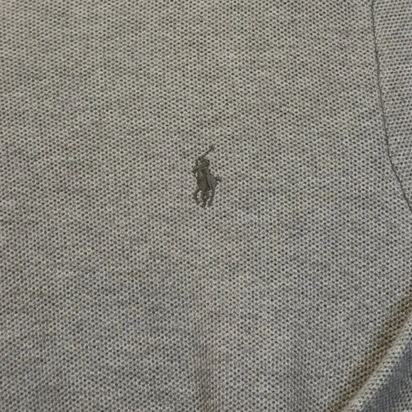 Polo Ralph Lauren Pima Cotton Sweater Men L Gray Crewneck Knit Pony Logo - Picture 4 of 8